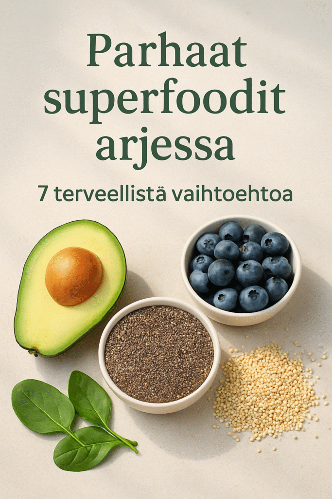 Avokado ja chia-siemenet – terveellisiä superfoodeja